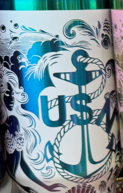 Mermaid of the Deep 40 oz Rainbow Plated Tumbler