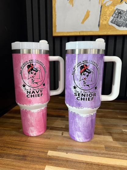 Navy Girl 40 oz Tumbler