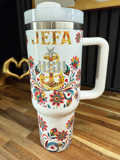 Jefa de Flores 40 oz Tumbler