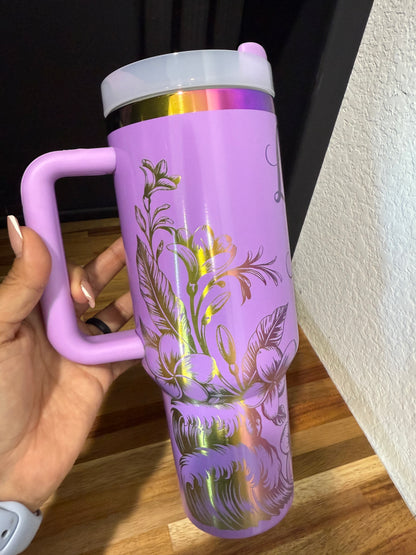 La Jefa Plumeria 40 oz Tumbler