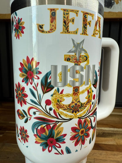 Jefa de Flores 40 oz Tumbler