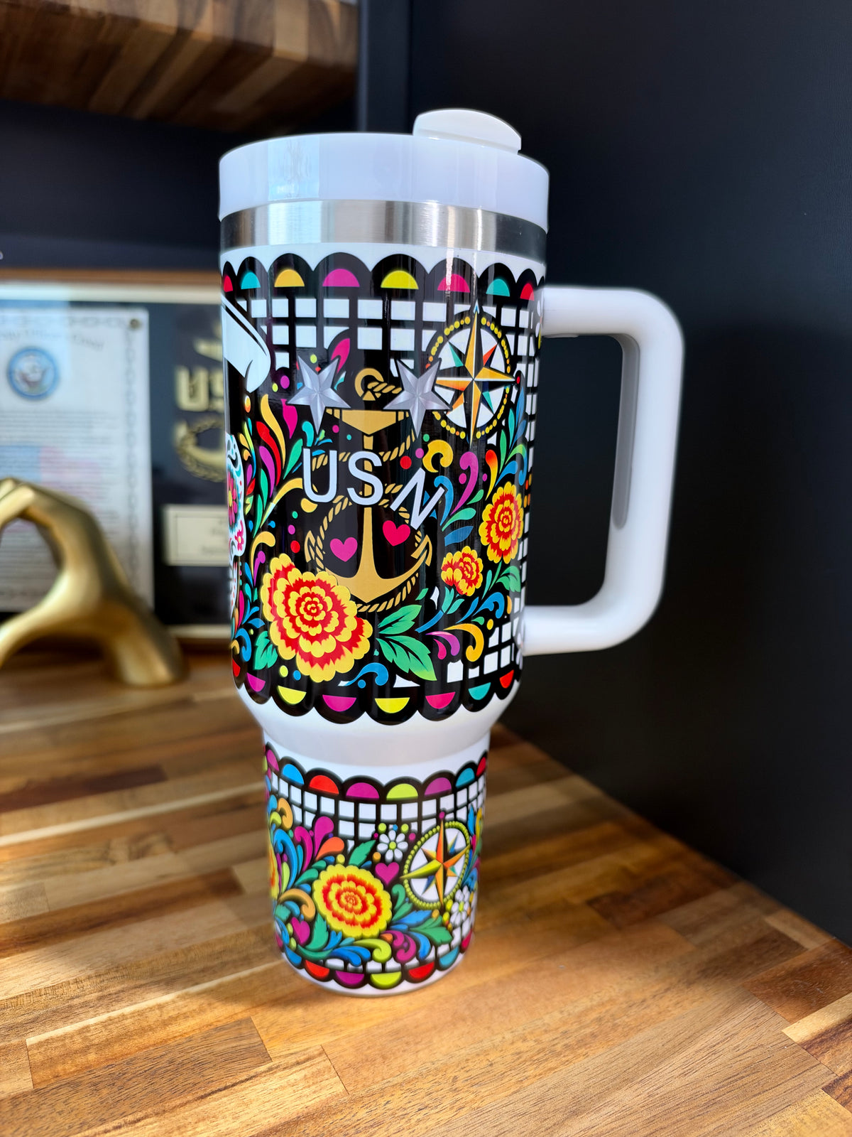 Papel Picado Jefa 40 oz Tumbler