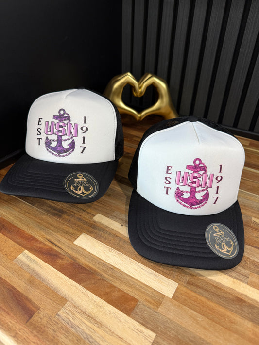 Pretty in Camo Black Trucker Hat