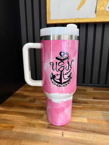 Navy Girl 40 oz Tumbler