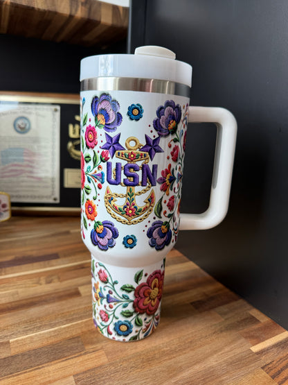 Embroidery Love 40 oz Tumbler