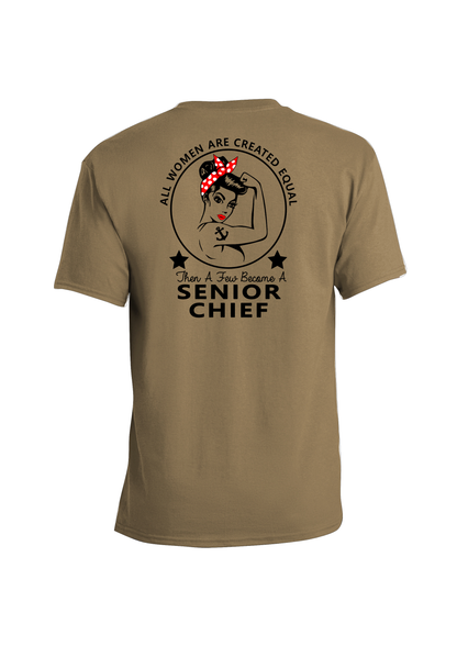 Navy Girl Senior Chief Coyote Brown Chief Shirt