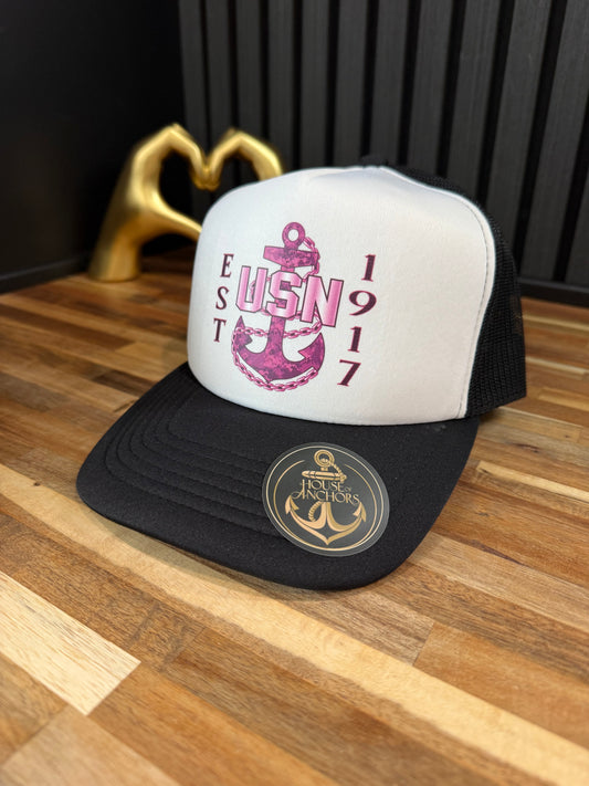 Pretty in Camo Black Trucker Hat