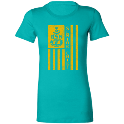 Senior Chief Flag Gold Ladies' Favorite T-Shirt