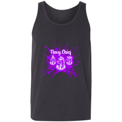 Navy Chief Purple Paint Unisex Tank
