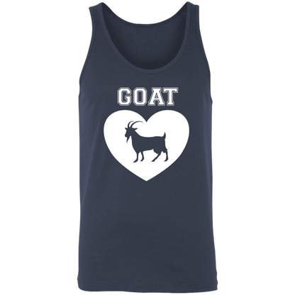 Goat Heart White Unisex Tank