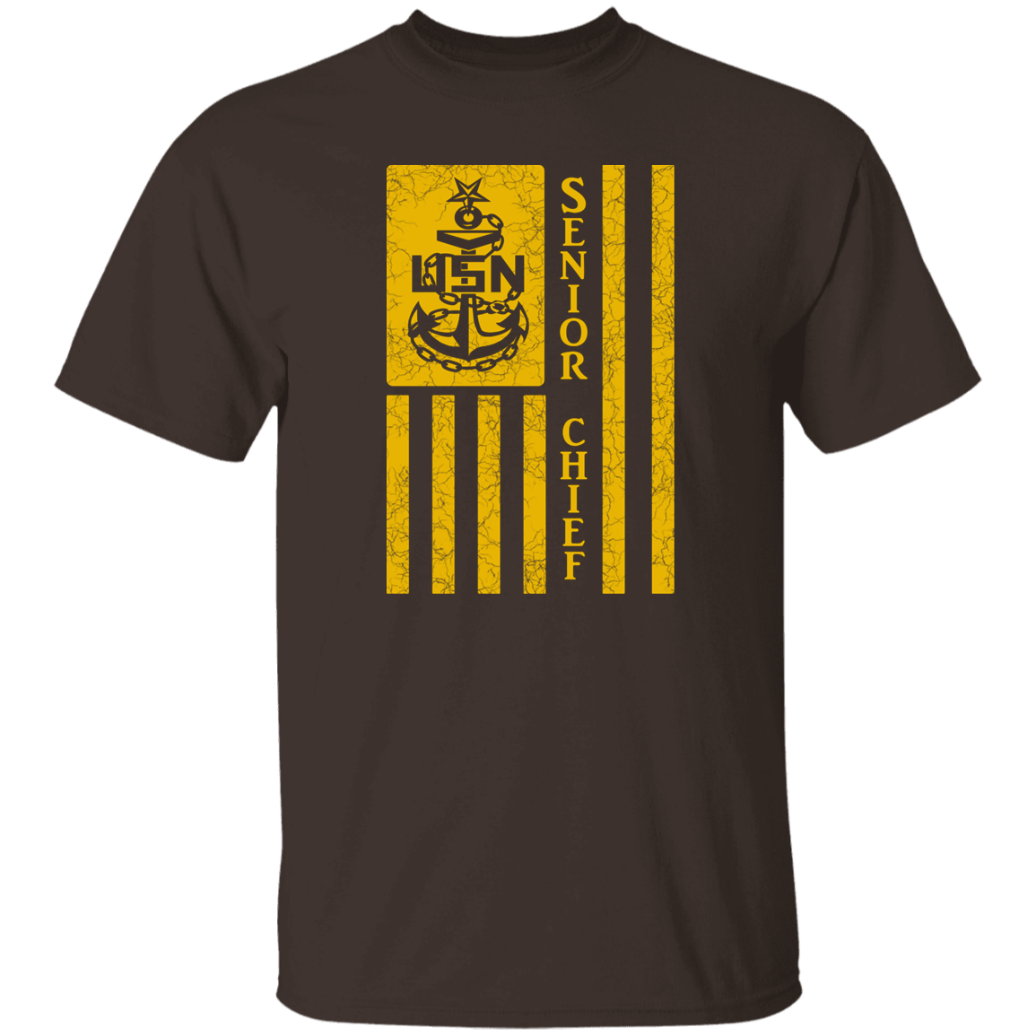 Senior Chief Flag Gold 5.3 oz. T-Shirt