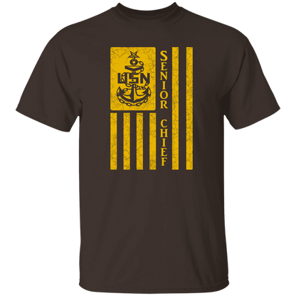 Senior Chief Flag Gold 5.3 oz. T-Shirt