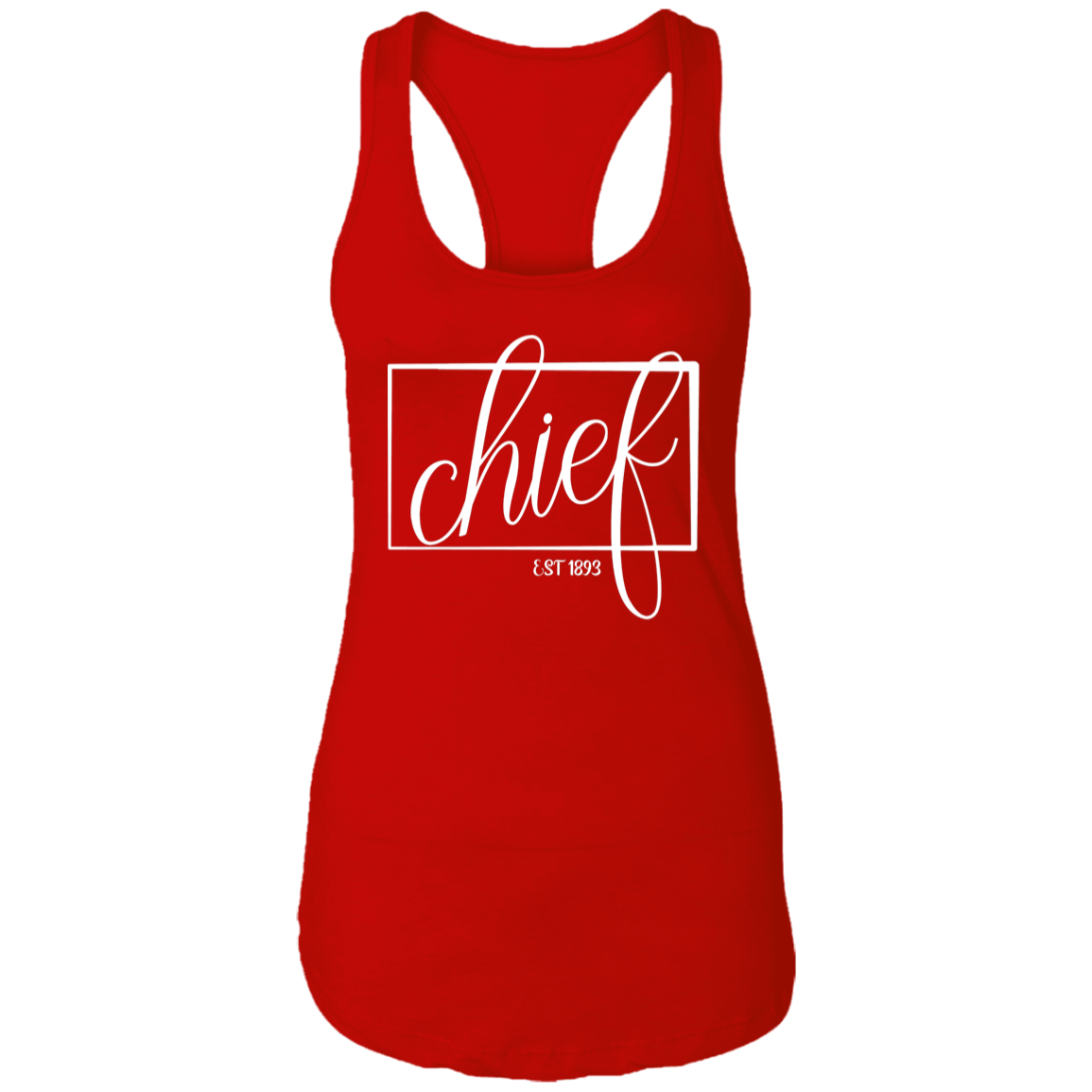 Chief 1893 White Ladies Racerback Tank