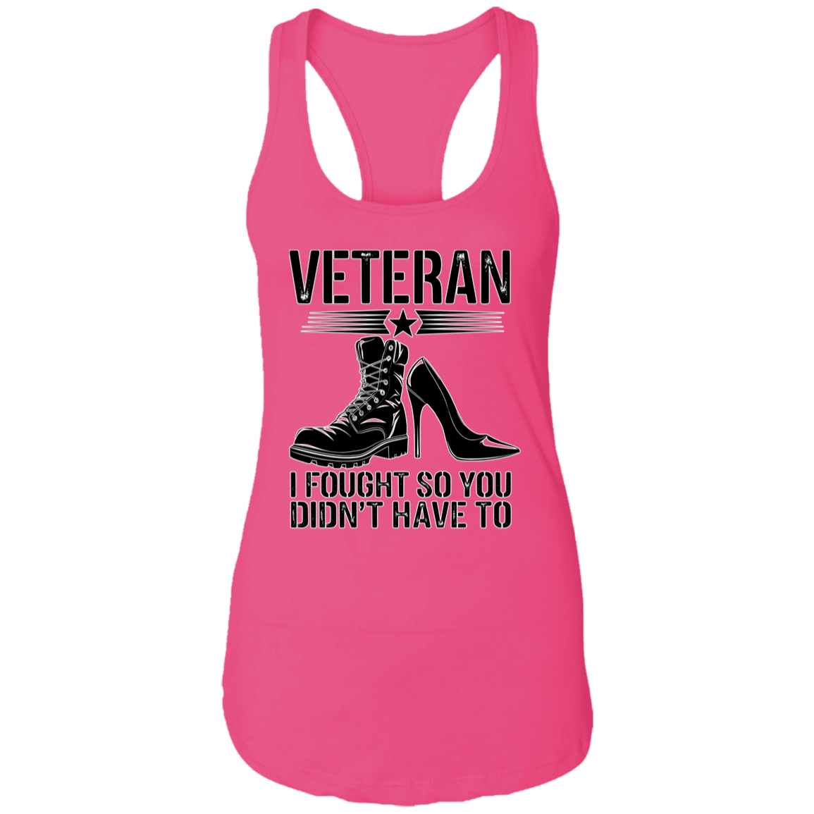 Veteran I Fought Ladies Racerback Tank