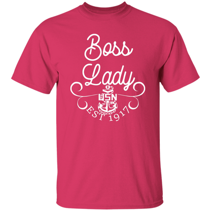 Boss Lady White Design 5.3 oz. T-Shirt
