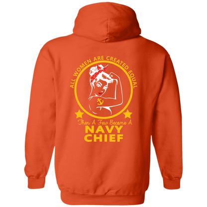 Navy Girl Front and Back Pullover Hoodie
