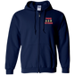 Proud Veteran Zip Up Hooded Sweatshirt