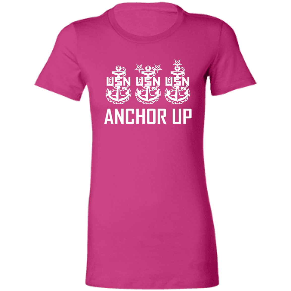 Anchor Up White Design  Ladies' Favorite T-Shirt