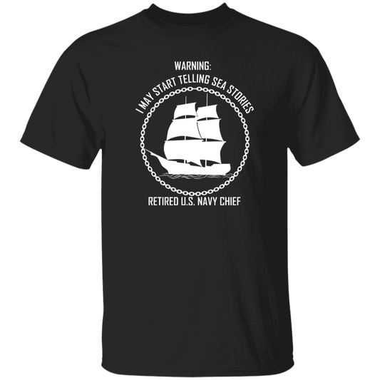 Retired Sea Stories White  5.3 oz. T-Shirt