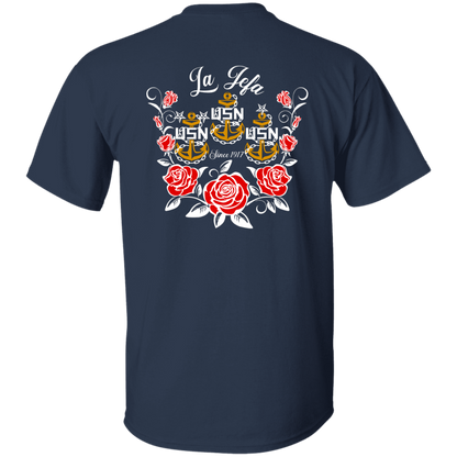 La Jefa Rose Front and Back 5.3 oz. T-Shirt