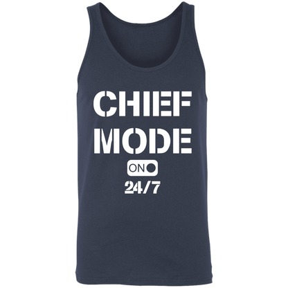 Chief Mode White Unisex Tank