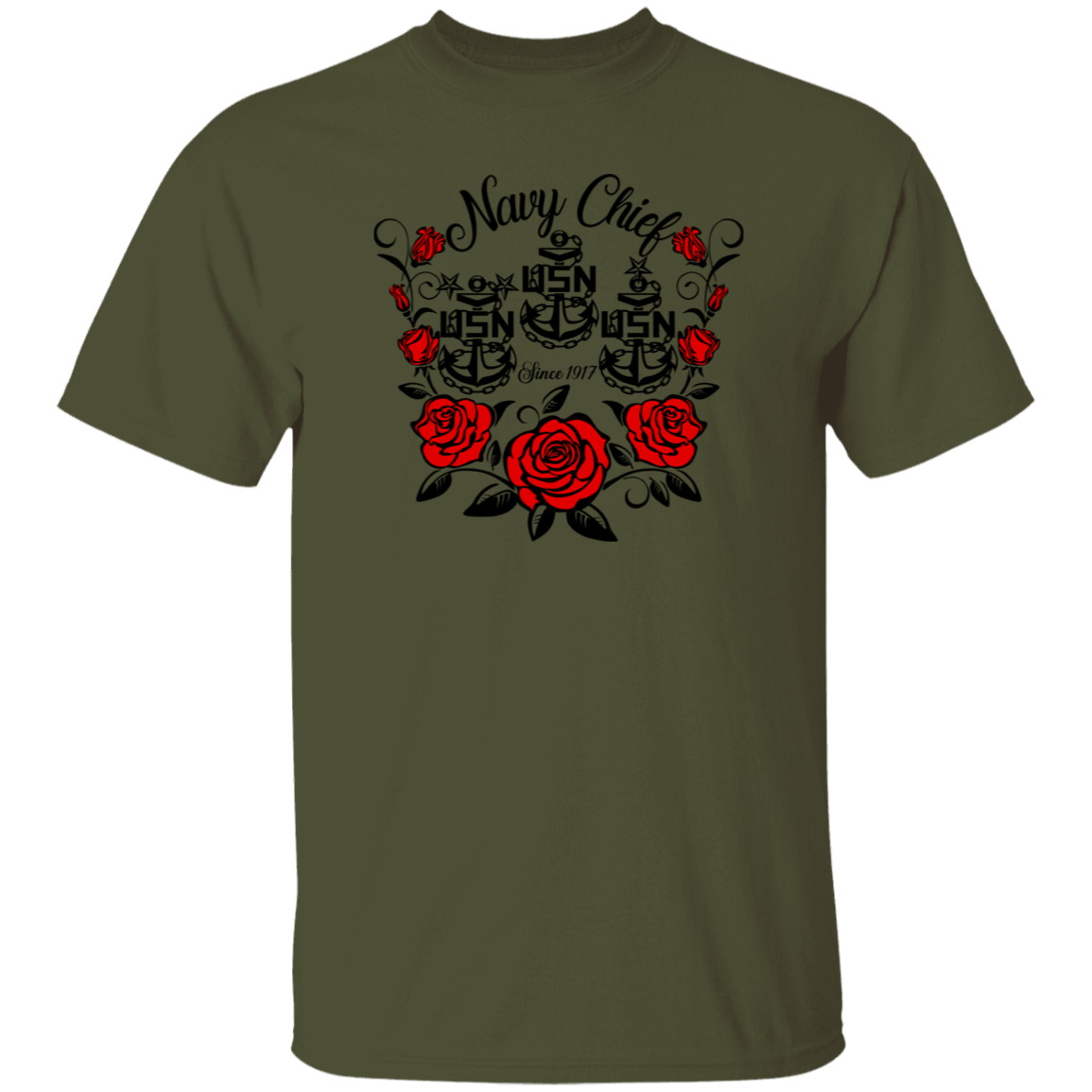 Navy Chief Rose 5.3 oz. T-Shirt