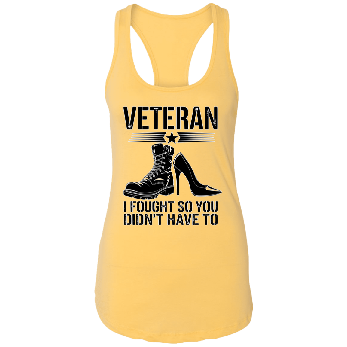 Veteran I Fought Ladies Racerback Tank