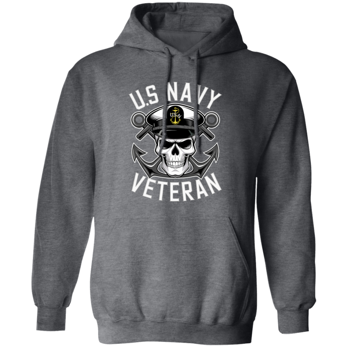 US Navy Veteran Skull Pullover Hoodie