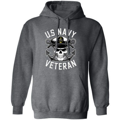 US Navy Veteran Skull Pullover Hoodie