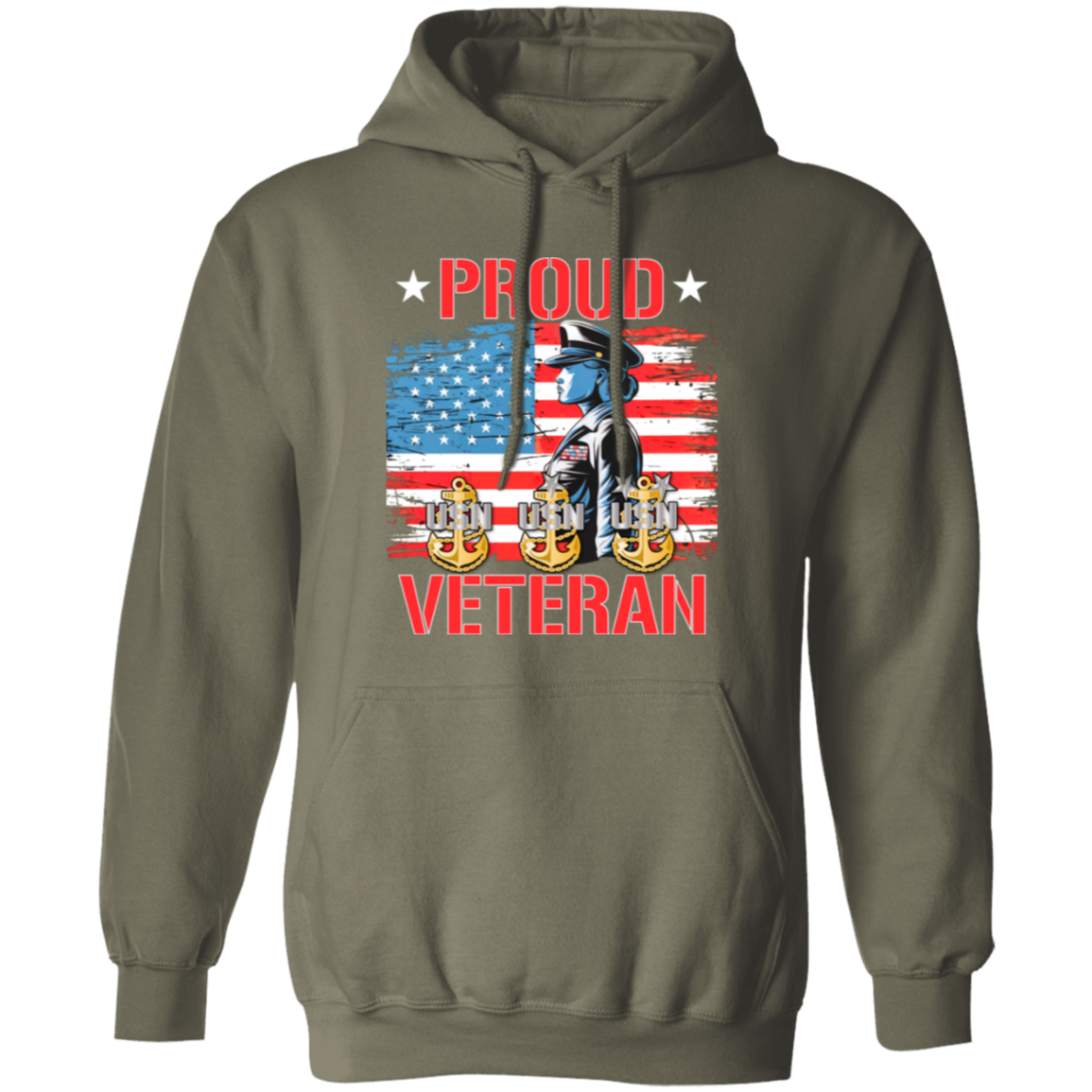 Proud Veteran Pullover Hoodie