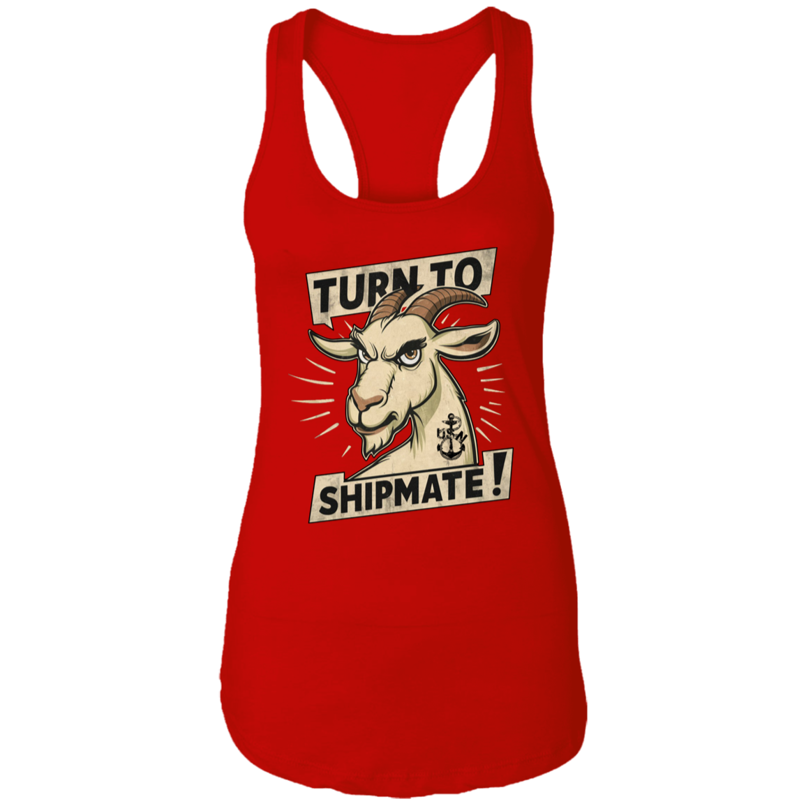 Turn To Shipmate Ladies Racerback Tank