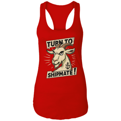 Turn To Shipmate Ladies Racerback Tank