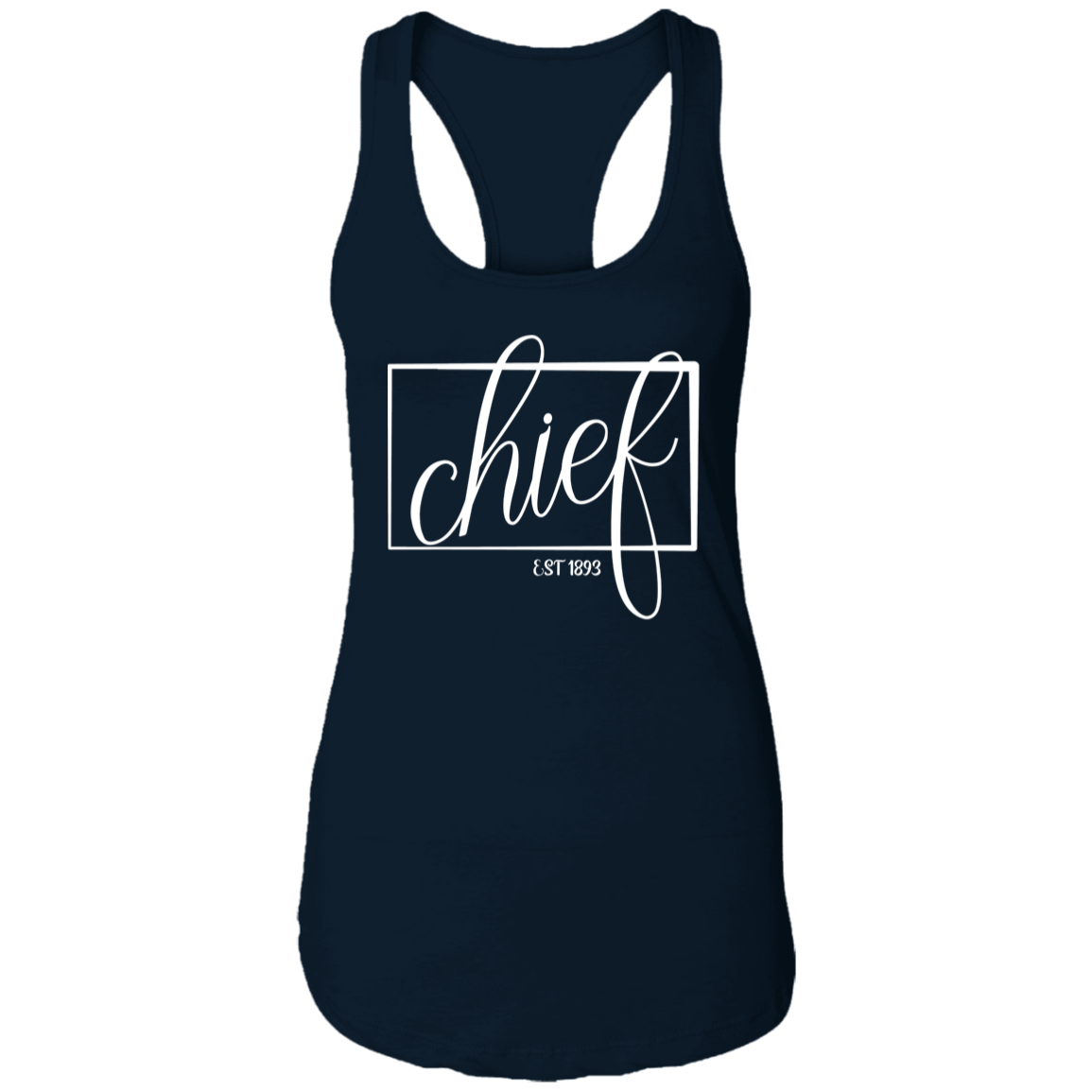 Chief 1893 White Ladies Racerback Tank