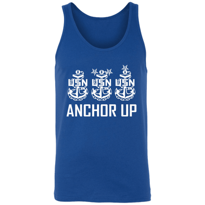 Anchor Up White Design  Unisex Tank