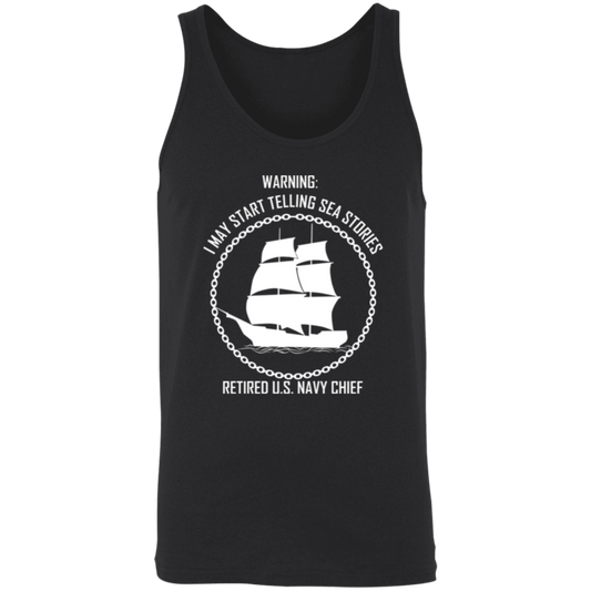 Retired Sea Stories White  Unisex Tank