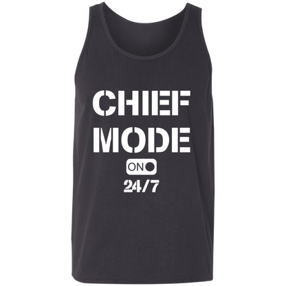 Chief Mode White Unisex Tank