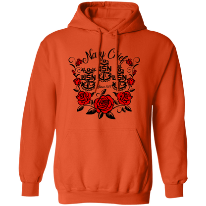 Navy Chief Rose Pullover Hoodie