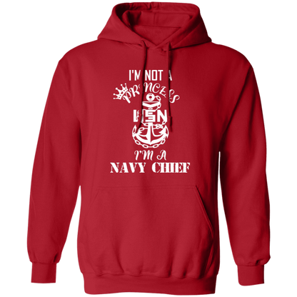 I'm not a Princess White Design Pullover Hoodie