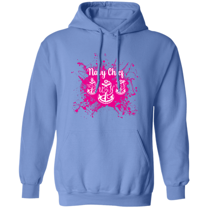 Navy Chief Pink Paint Pullover Hoodie