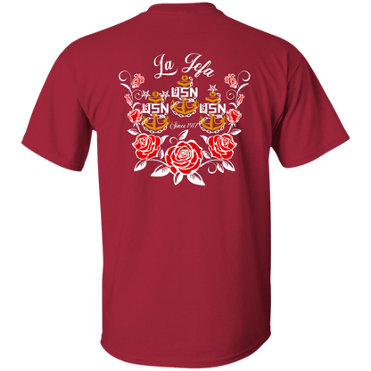 La Jefa Rose Front and Back 5.3 oz. T-Shirt