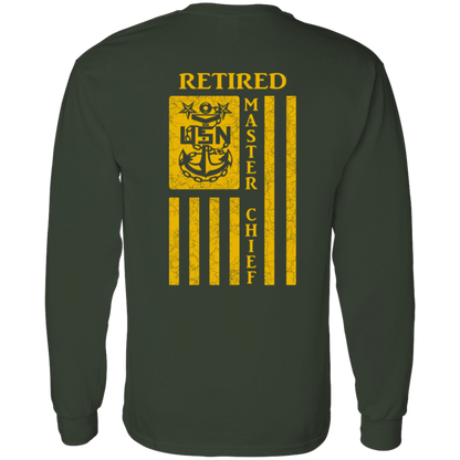 Retired Master Chief Flag FB LS T-Shirt 5.3 oz.
