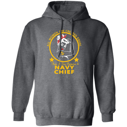 Navy Girl Chief Gold Pullover Hoodie