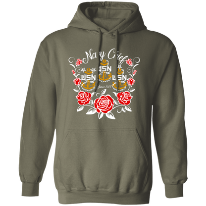 Navy Chief Rose Gold Pullover Hoodie