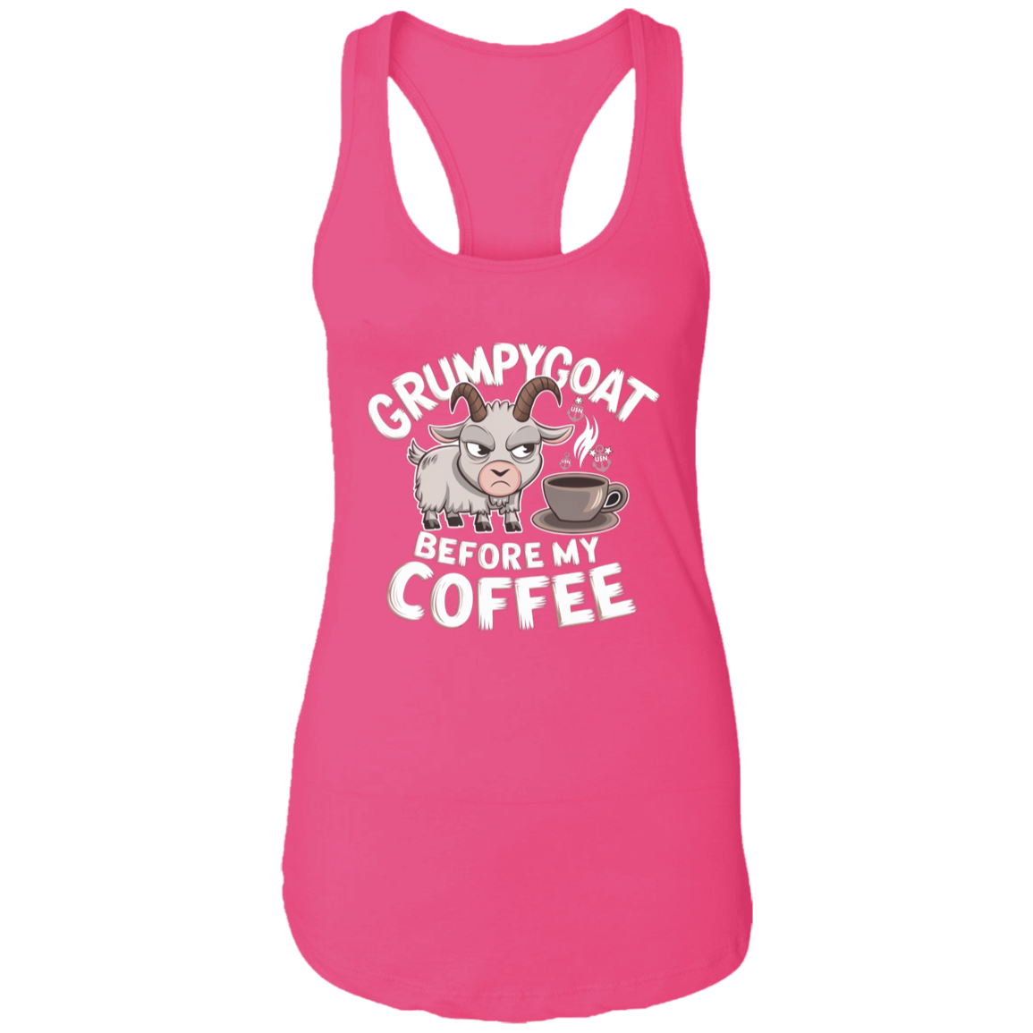 Grumpy Goat  Ladies Racerback Tank