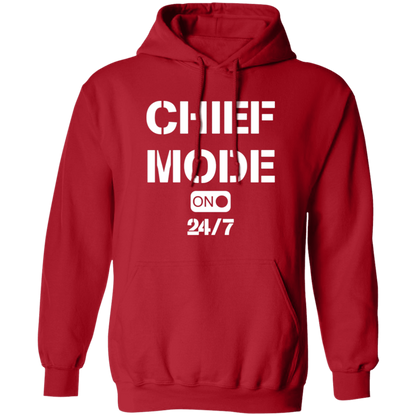 Chief Mode White Pullover Hoodie