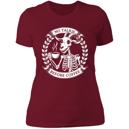 No Talkie Before Coffee Ladies'  T-Shirt