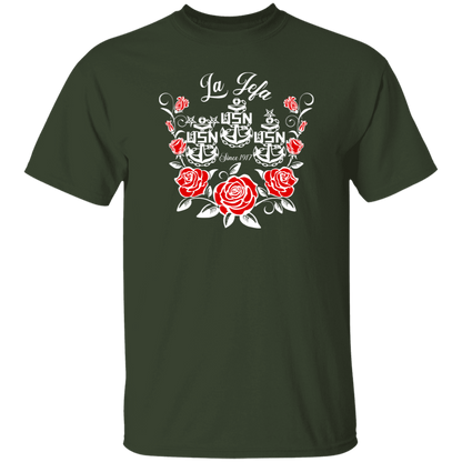 La Jefa Rose White 5.3 oz. T-Shirt