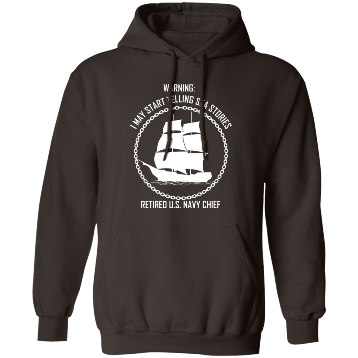 Retired Sea Stories White Pullover Hoodie