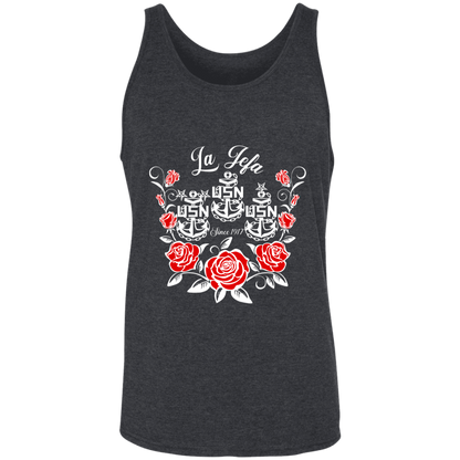 La Jefa Rose White Unisex Tank