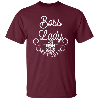Boss Lady White Design 5.3 oz. T-Shirt